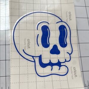 Cricut Blue Skull Sticker